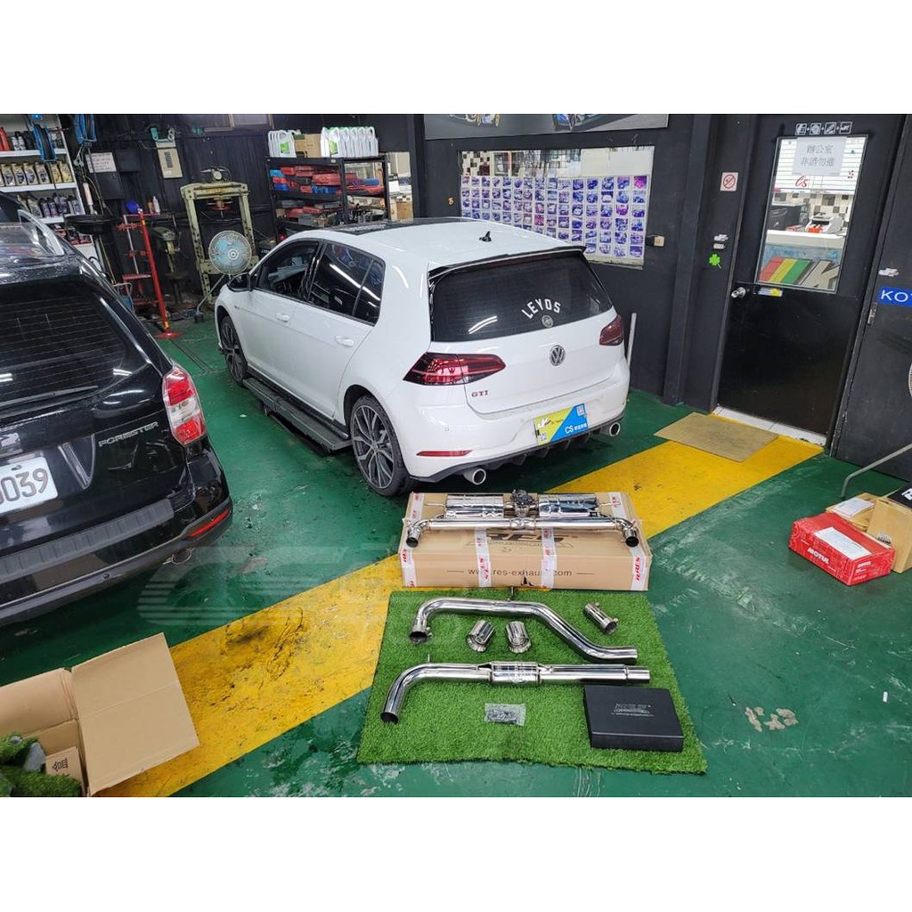【RES排氣管】 VW GOLF 7.5 GTi 系列 不鏽鋼 電子閥門中尾段  JK總代理 – CS車宮