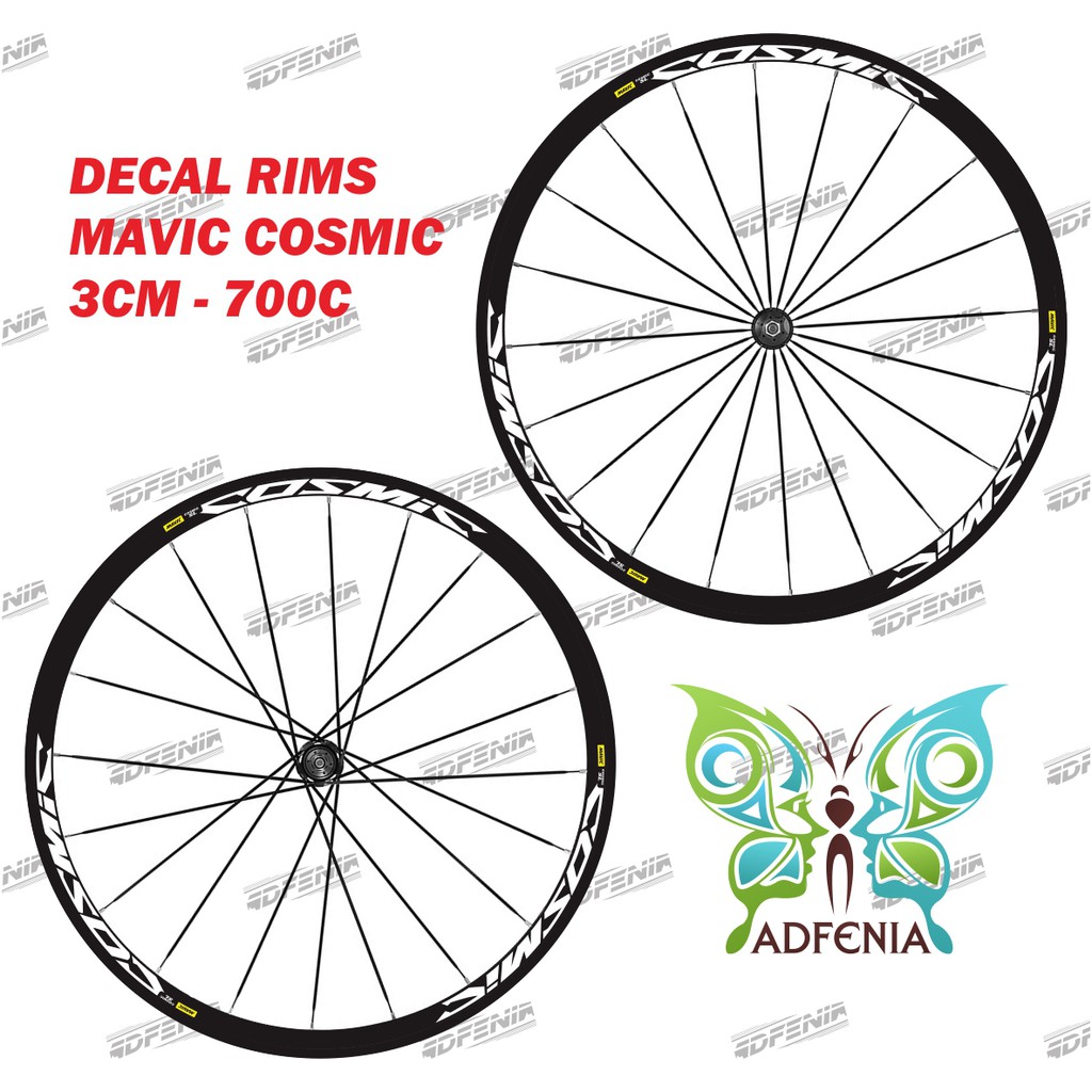 Mavic Cosmic SL 貼紙 2 厘米寬貼紙貼花輪輞公路自行車固定齒輪 700c