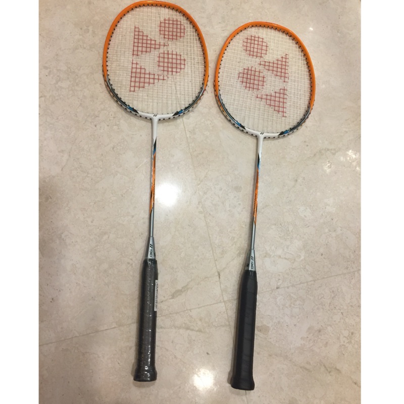 Costco購買羽毛球拍名牌YONEX 型號NR5GE超輕量品牌優乃克家庭號羽球拍二支一組付球拍套 可肩背