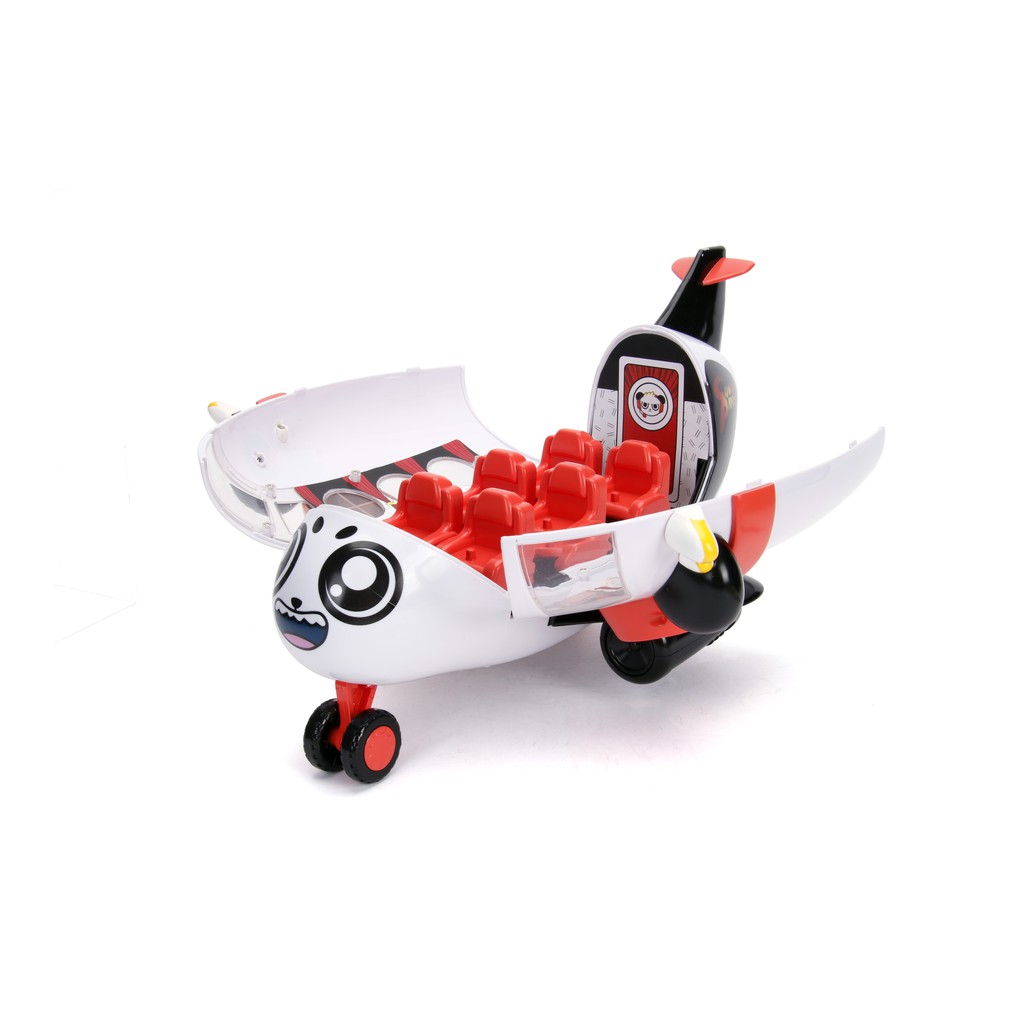 ~熱銷~新款萊恩的世界瑞恩瑞安Ryan's World 熊貓航班飛機 玩具場景人偶
