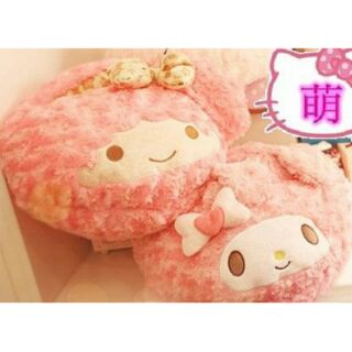 現貨《喵頭~萌》∩My Melody 美樂蒂∩玫瑰絨暖腳寶.居家保暖鞋.室內拖鞋.暖暖包抱枕