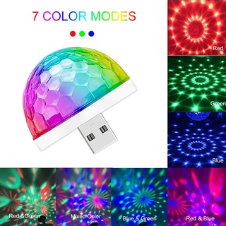 車載汽車 USB DJ RGB 迷你多彩音樂聲音 LED USB-C 蘋果假日聚會卡拉 Ok 氛圍燈歡迎 5V 球鐳射燈