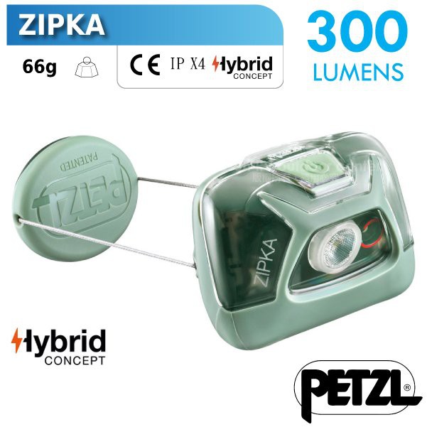 【法國 Petzl】送袋》ZIPKA 超輕量緊湊型伸縮繩LED頭燈(300流明.IPX4防水)_E093GA01