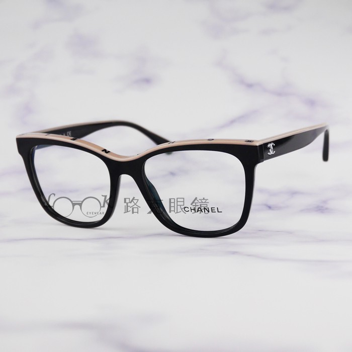 【LOOK路克眼鏡】Chanel 香奈兒 光學眼鏡 方 雙色 品牌字樣 CH3392 534