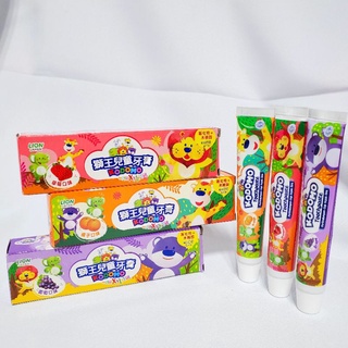 【全賣場滿99元才出貨】Lion 日本獅王兒童牙膏 45g 氟化物+木醣醇 水果口味(葡萄、柑橘、草莓) 白人 百齡