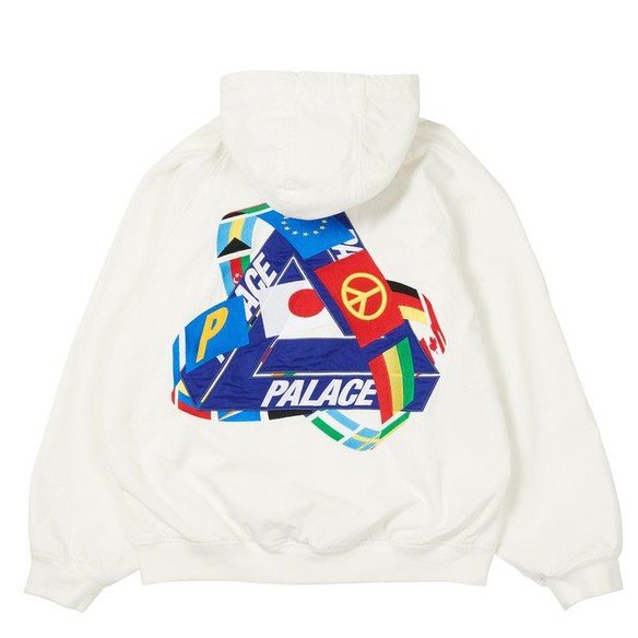 S號 Palace Tri-Flag Hooded Jacket 國旗 Logo 刺繡圖案 連帽 外套 滑板 潮流 美牌