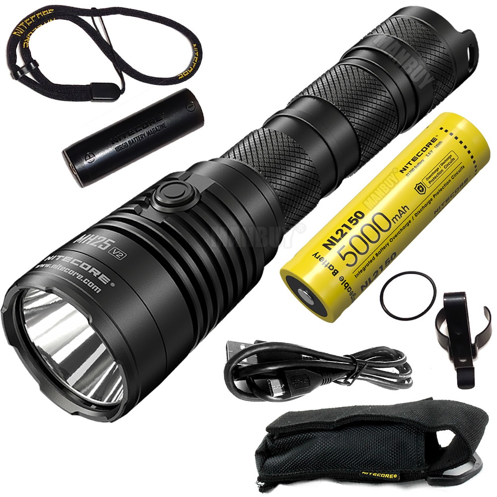 Nitecore MH25 v2 1300流明 高性能 LED 白光 可充電 戶外露營手電筒 搜索照明燈