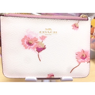 代購質感精品COACH 蔻馳 經典 玫瑰粉色柔美花朵 🌼品質防刮 鑰匙零錢卡包 攜帶方便