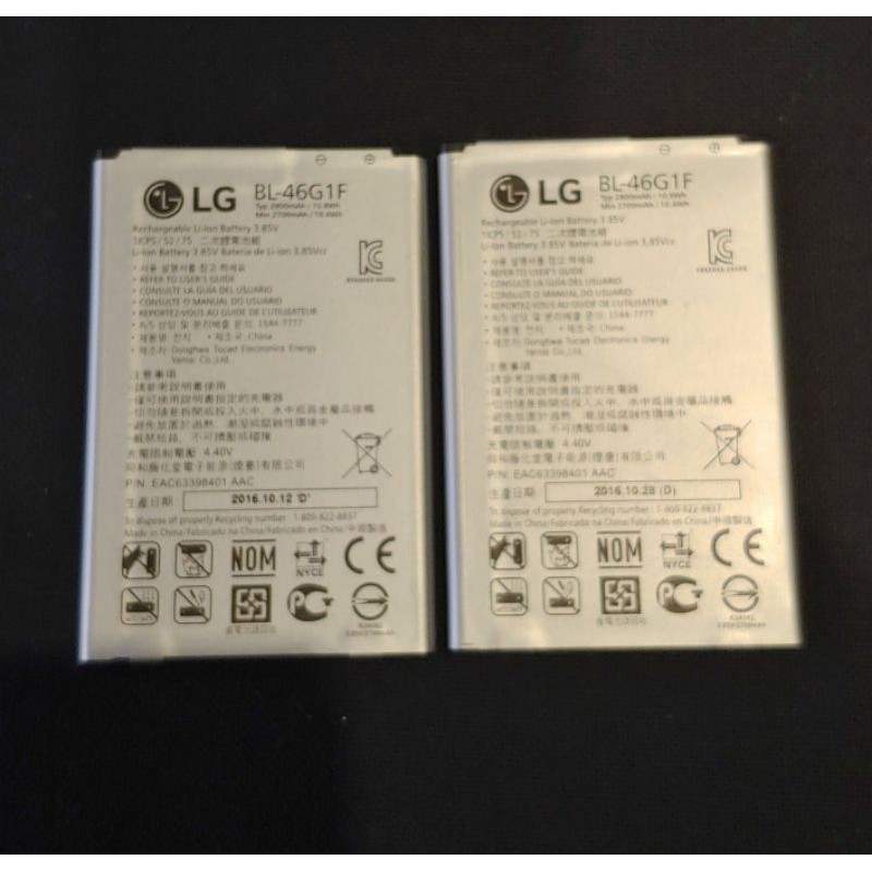 【二顆原廠二手電池】BL-46G1F for LG K10 2017