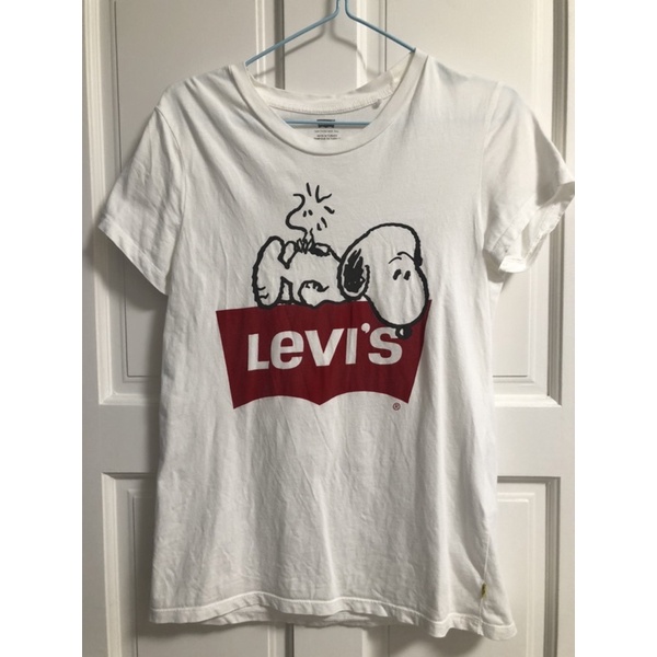 二手 Levis x Peanuts Snoopy史努比 聯名款T恤 S