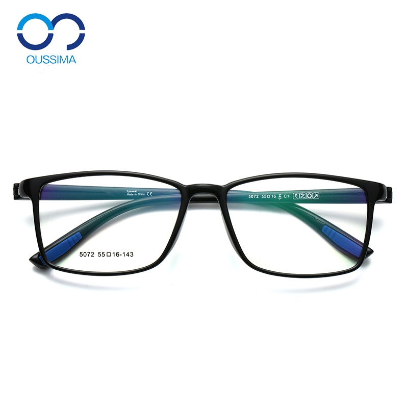 OUSSIMA歐斯邁超輕TR90眼鏡架眼鏡框男黑框防滑眼睛平光可配鏡片運動近視眼鏡女
