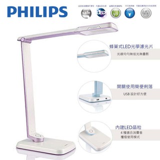 【J.X.P】S 飛利浦 PHILIPS 71663 晶彥 LED 護眼 檯燈-藍/紫