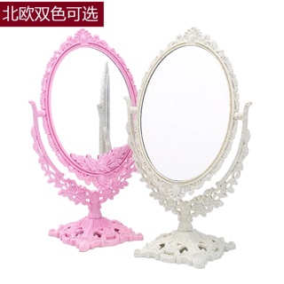 橢圓形立鏡桌鏡化妝鏡 鏡子 雙面鏡