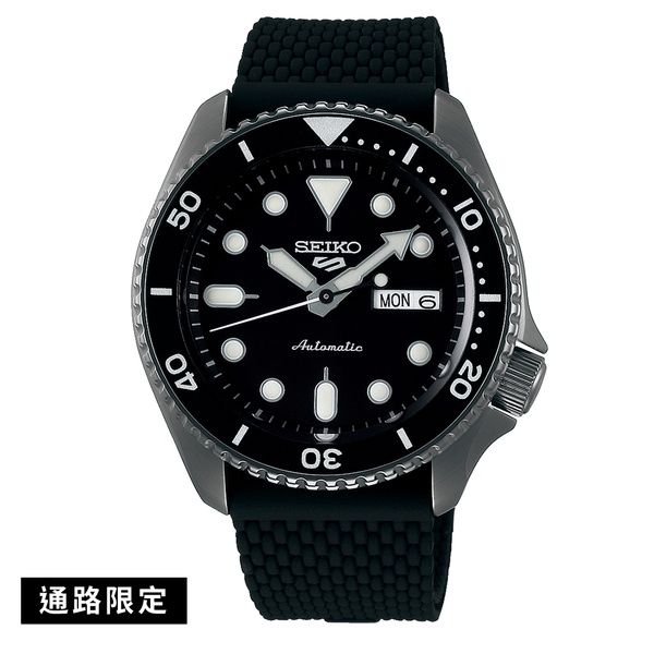 SEIKO 精工 5 sports 水鬼機械腕錶-黑色橡膠(4R36-07G0K)(SRPD65K2)42.5mm