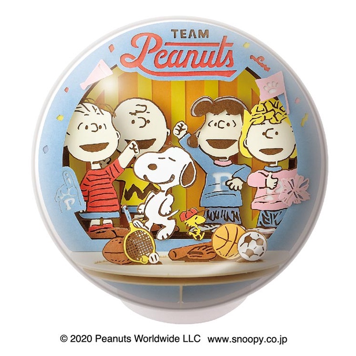 Ensky  球型紙劇場 史努比 Team Peanuts 含展示盒  拼圖總動員  日本進口