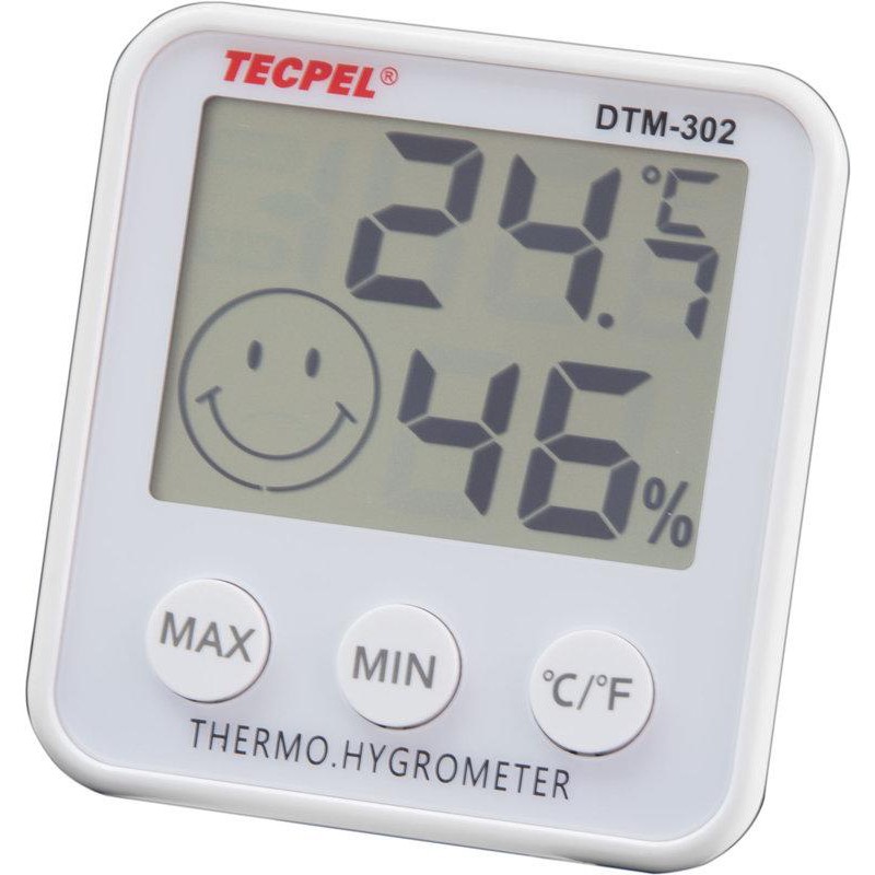 TECPEL 泰菱 》DTM-302 溫濕度計 溫溼度計 溫度計 銀白色 室內溫濕度計 買一送一 一次2台