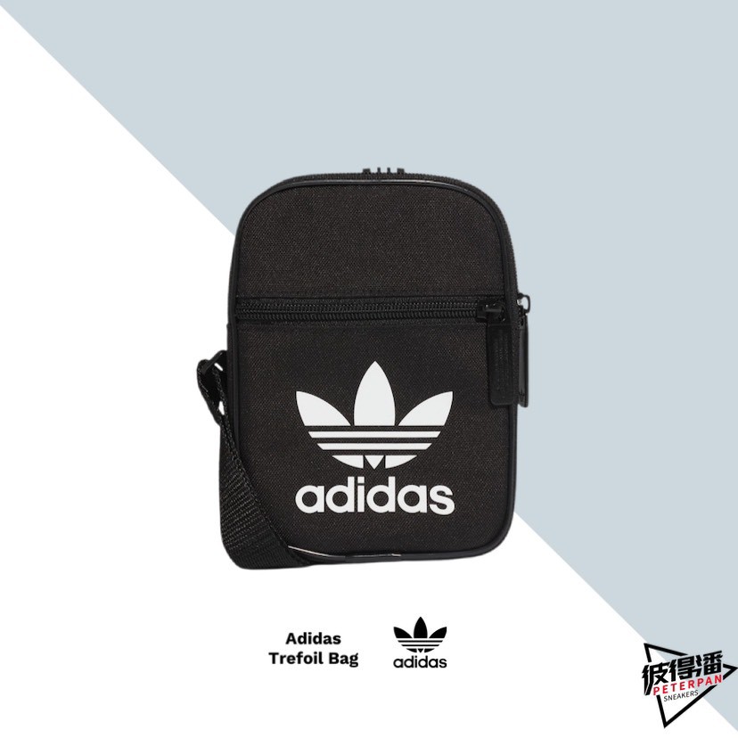 ADIDAS ORIGINALS TREFOIL BAG 側背包 側背 小包 黑白 / 粉紅 DV2405【彼得潘】