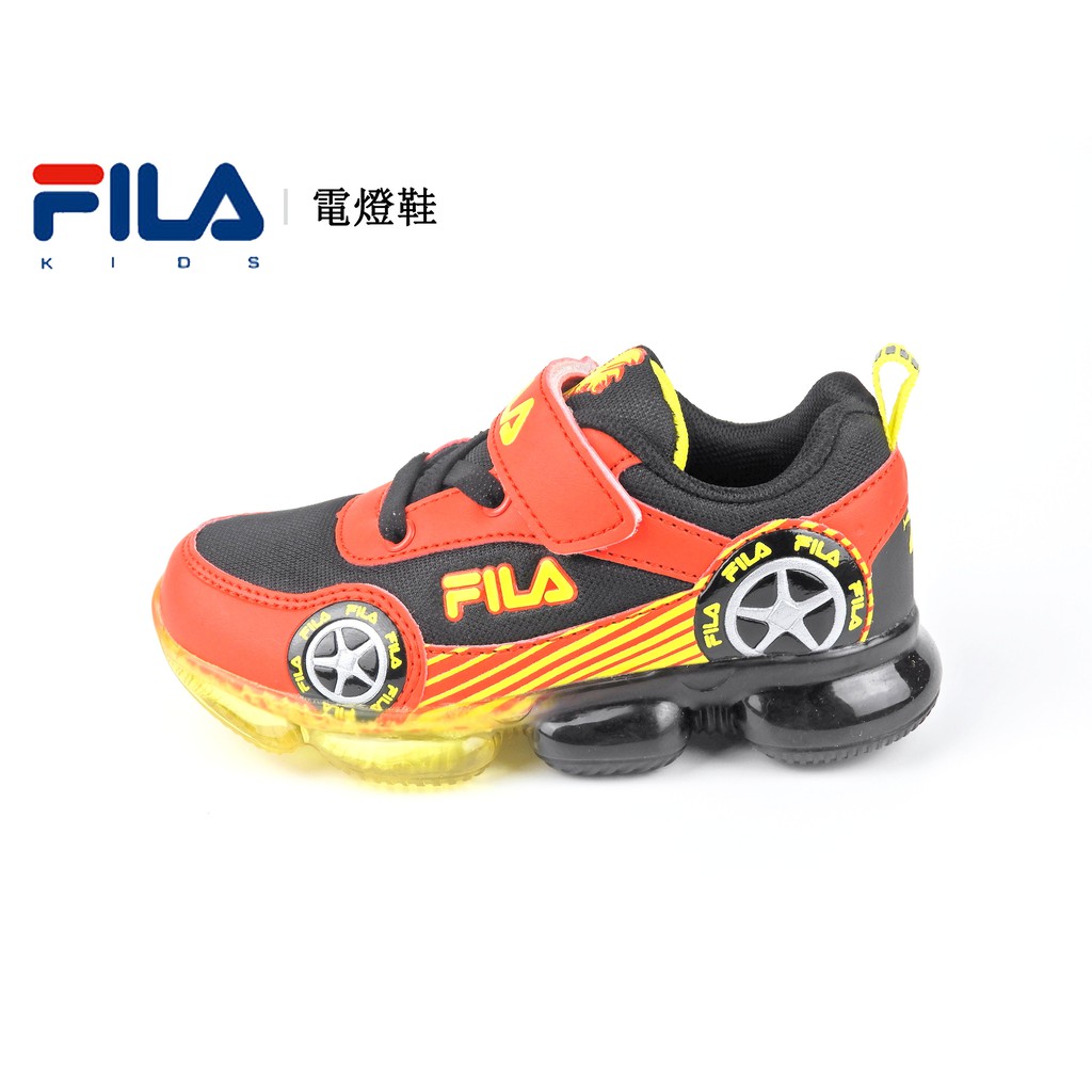 [正版公司貨-現貨]FILA燈鞋14(適合腳長12.5公分)賽車閃亮電燈鞋運動鞋
