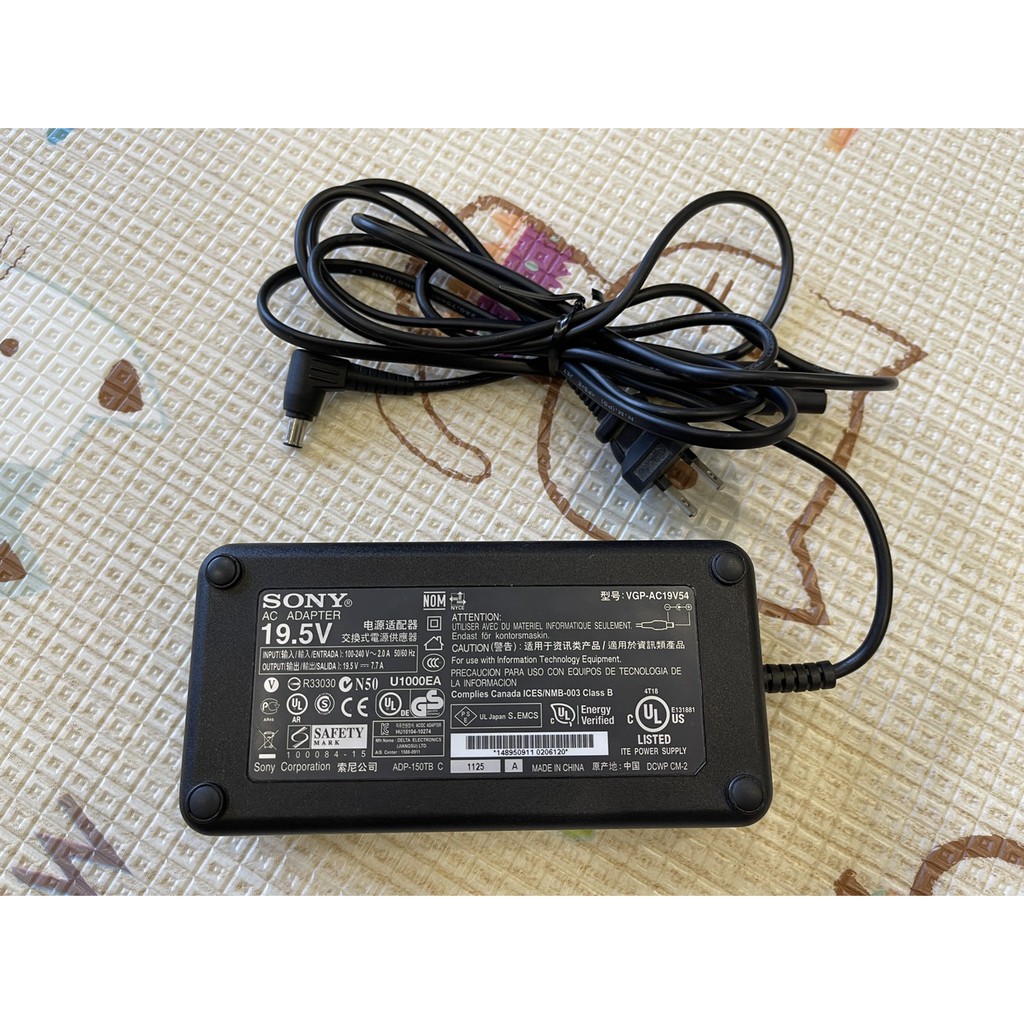 SONY VGPAC19V54 19.5V 7.7A AC ADAPTER 原廠變壓器 蝦皮購物