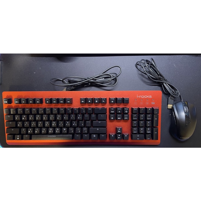 iRocks 艾芮克 K65MS  紅軸 機械式鍵盤 +M09光學滑鼠 二手