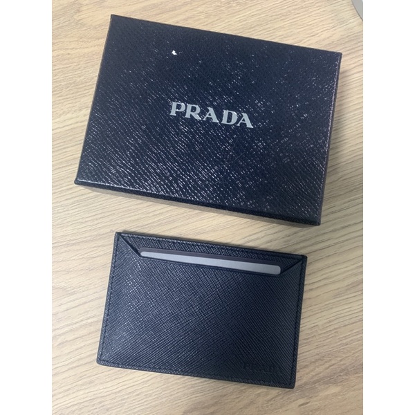 全新 Prada 深藍 信用卡夾/鈔票夾/卡夾