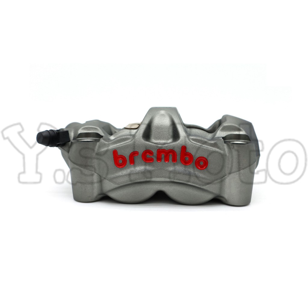 Y.S BREMBO M50 輻射卡鉗 一體鑄造 灰底紅字(左邊)活塞30/30 孔距100mm