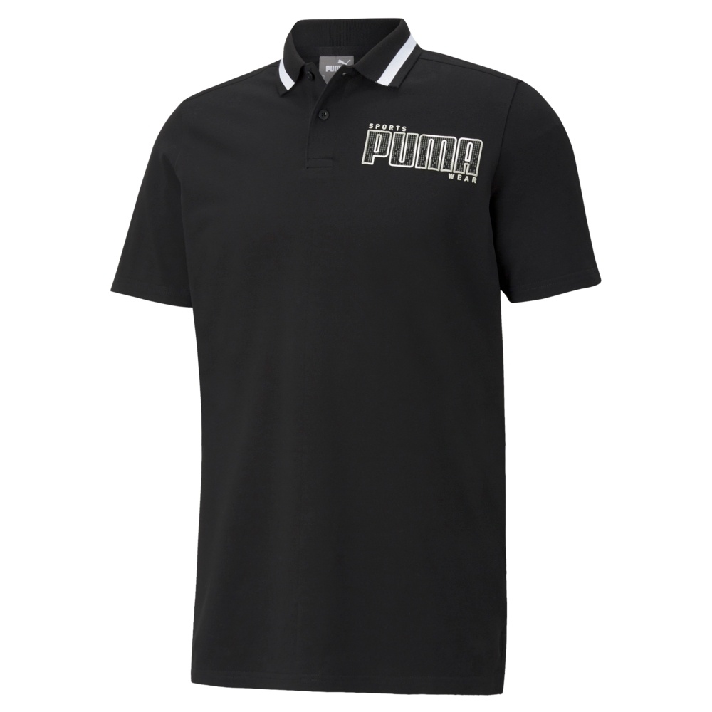 PUMA 基本系列Athletics短袖Polo衫(M) 男短袖POLO 58575801 黑 歐規