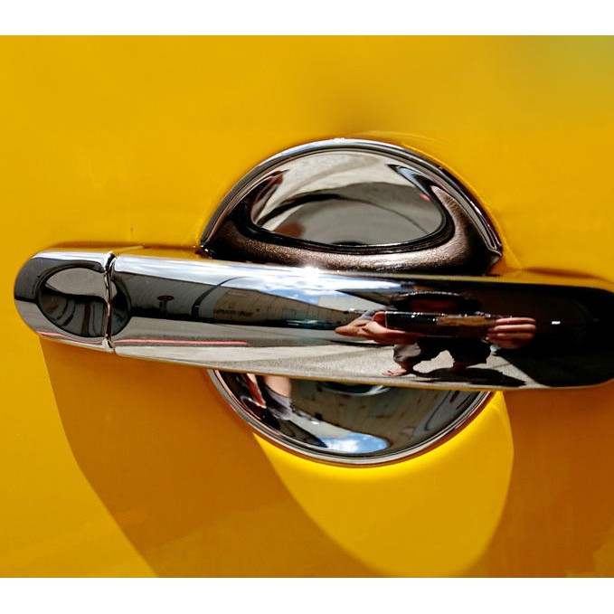 VW 福斯 金龜車 Beetle 1999~2005 改裝 鍍鉻銀 車門把手 門碗 內襯 保護 飾貼