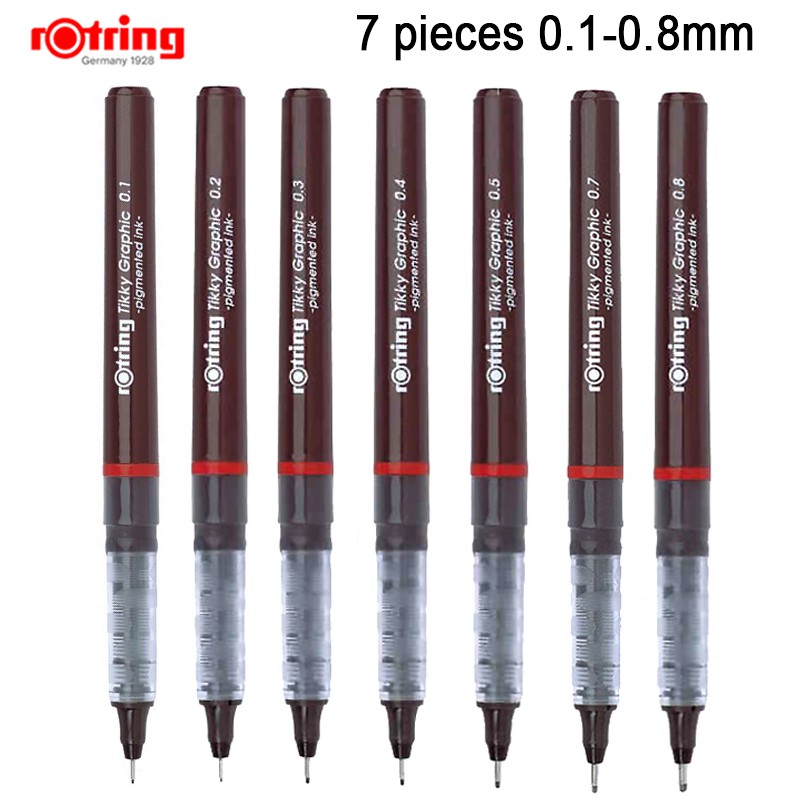 Rotring 紅環Tikky 黑色墨水繪圖設計針筆不可加墨