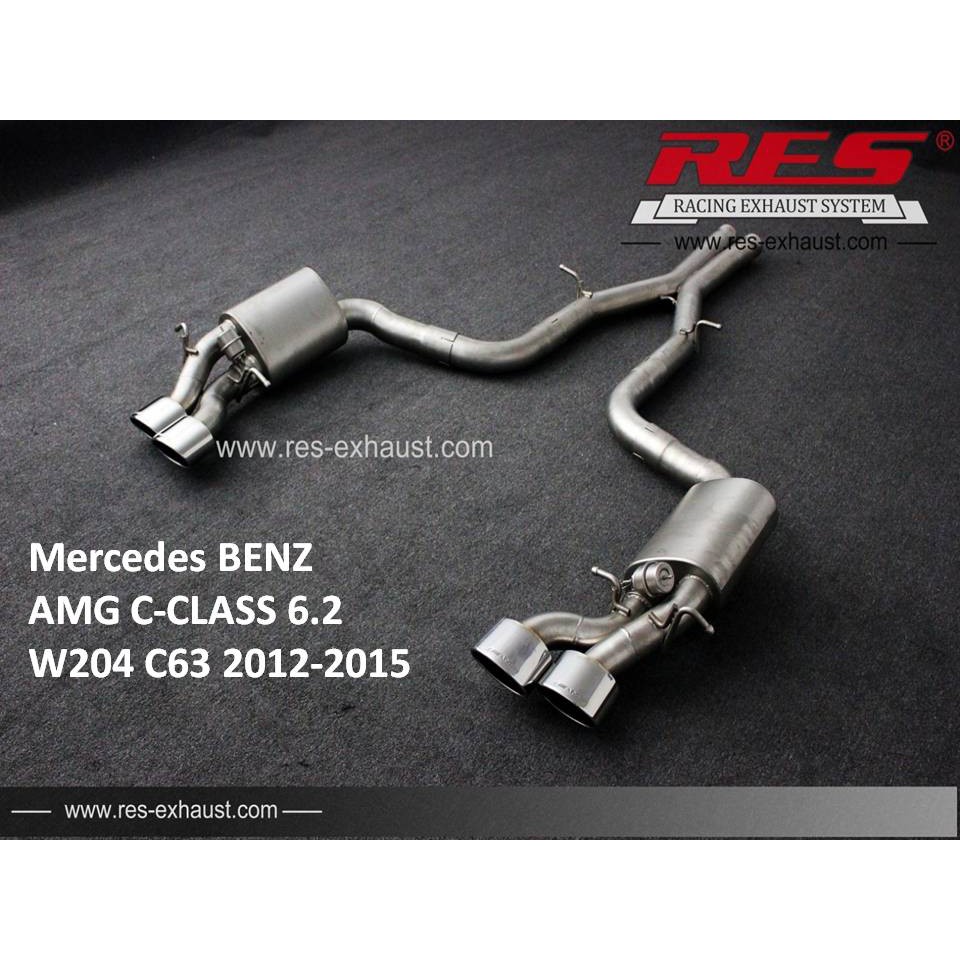 【RES排氣管】BENZ AMG C-CLASS W204 C63不鏽鋼/鈦合金 當派 中尾段電子閥門 總代理 車宮車業