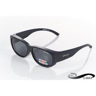 【S-MAX專業代理】New 年度新款 小巧包覆 近視也能戴 Polarized偏光運動包覆眼鏡 (消光黑18)
