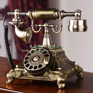 歐式復古電話機創意家用古董仿古電話機座機固話客廳擺件 ASAE