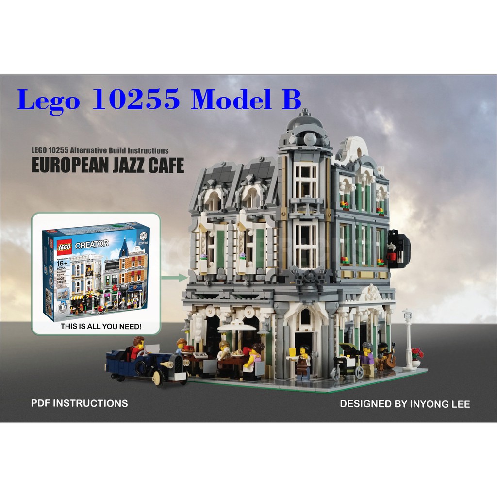 Lego 樂高創意圖紙建築類-MOC-10255 集會廣場 Model B （PDF 電子組裝說明檔）