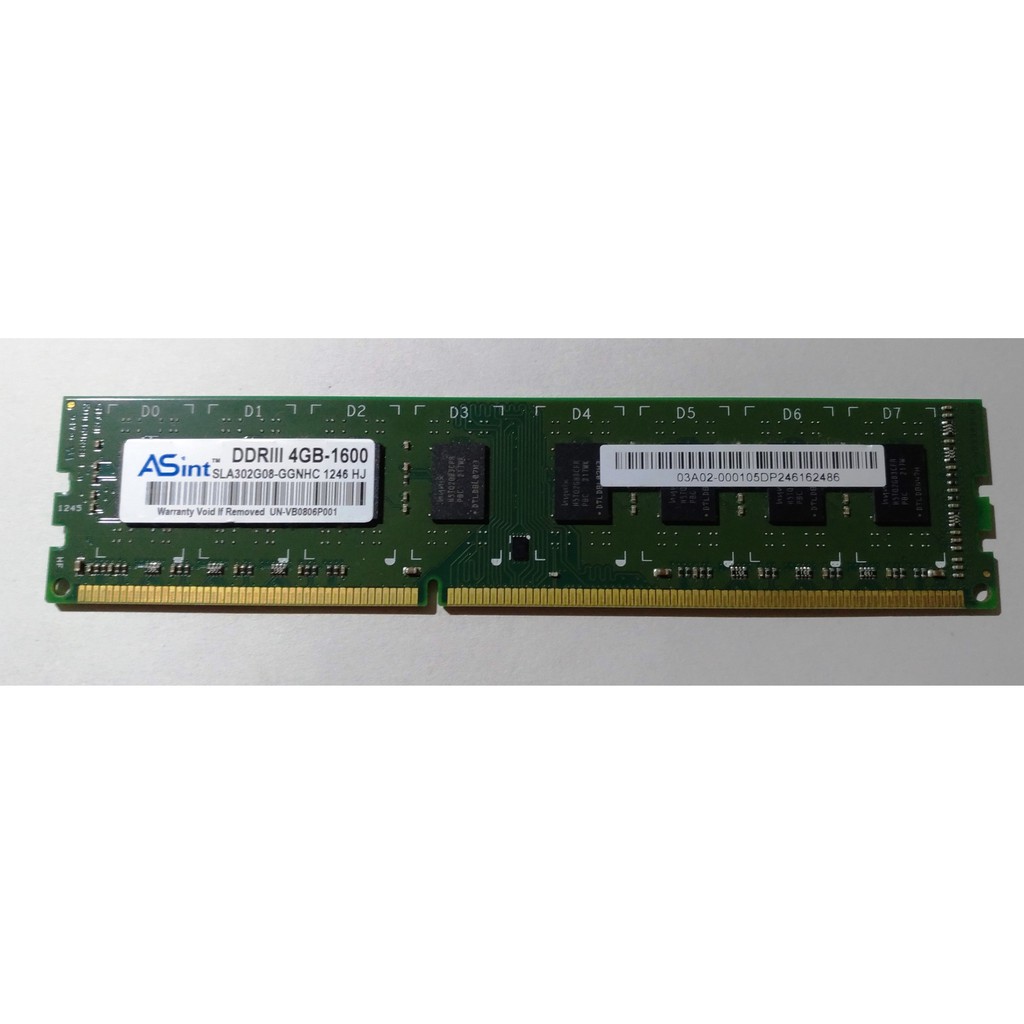 Asint DDR3-1600 4G 記憶體 雙面顆粒 寬版