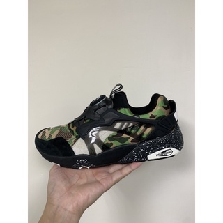 <Taiwan小鮮肉> PUMA DISC BLAZE x BAPE APE 綠迷彩 轉盤 男 聯名 35884601