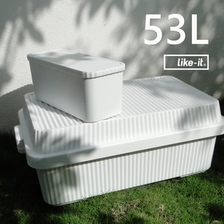日本Like-it｜戶外型防水可堆疊收納箱 53L(含專用盒)