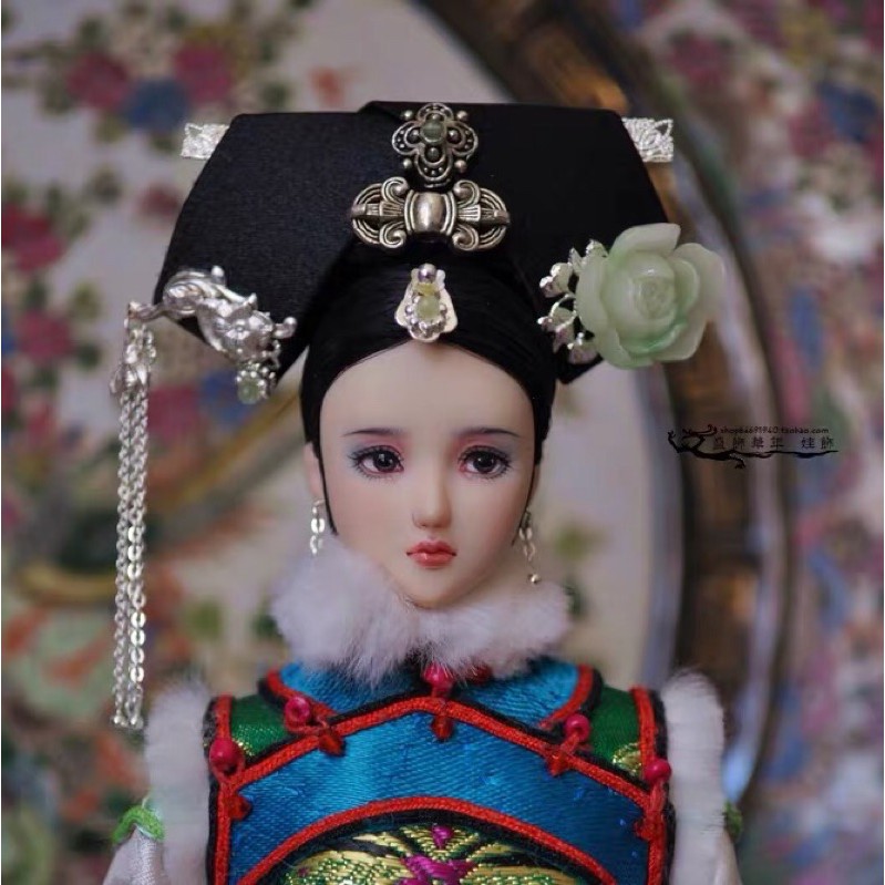 千歲寒可兒娃娃古裝頭飾 娃娃古代首飾 旗頭 大拉翅 可兒 蝦皮購物