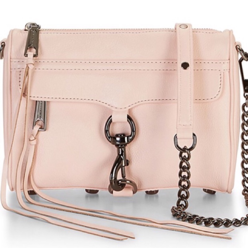 REBECCA Minkoff Mini M.A.C經典鏈帶肩包 美國精品品牌 粉紅色 粉色