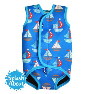 《Splash About 潑寶》BabyWrap 包裹式保暖泳衣 -普普風帆船