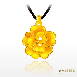 【J’code真愛密碼】✨送 花茶杯✨賞花（大版） 9999純黃金 墜子 項鍊 母親節禮物 情人禮物
