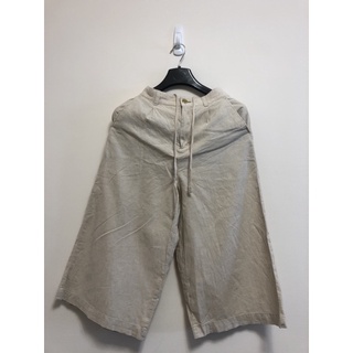 ［二手］Uniqlo亞麻棉七分寬褲