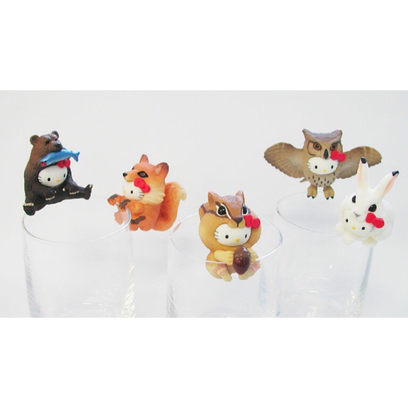 『現貨』東京日貨 北海道 Kitty 野生動物 雪兔 棕熊 松鼠  杯緣子 單售