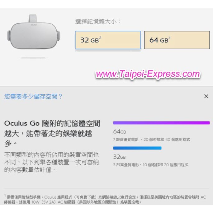 64gb款美版 有充電器 台北快貨 全新facebook Oculus Go Vr 非rift Htc Vive 蝦皮購物