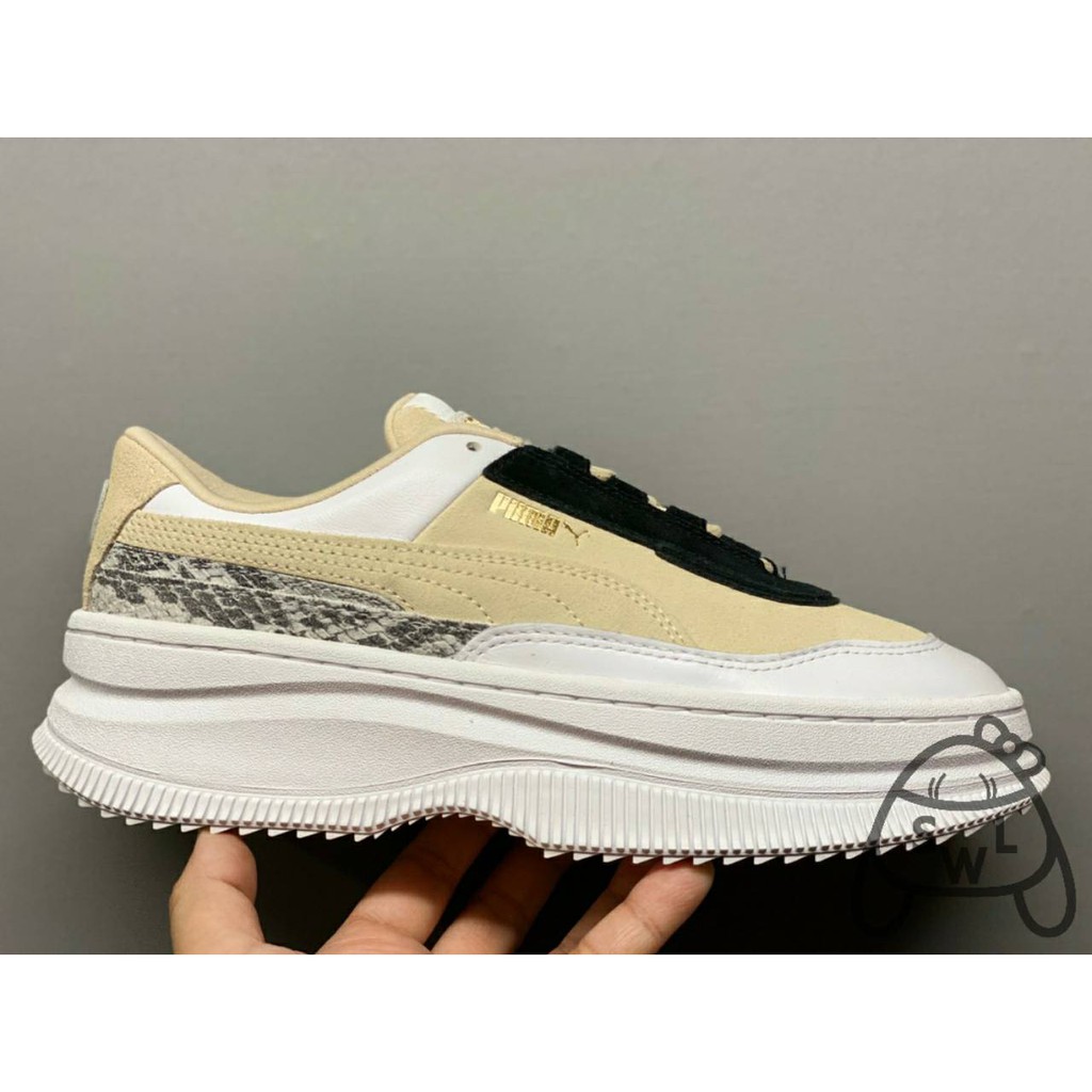 『 SLW 』371198-02 女款 PUMA DEVA REPTILE WNS 米白色 厚底 休閒鞋