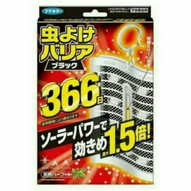 日本原裝 室內外可使用 366日長效型 1.5倍驅蚊效果黑色網屏 防蚊掛片