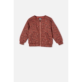 全新 限量1套 澳洲品牌 Cotton on 橘底 滿版豹紋 厚外套 打底長褲 3-4歲 男女小童