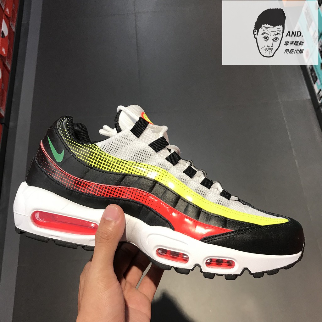 【AND.】NIKE AIR MAX 95 SE 黑紅 螢光綠 氣墊  休閒 慢跑 男款 AJ2018-004