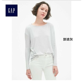 gap 親膚舒適針織上衣淺灰色