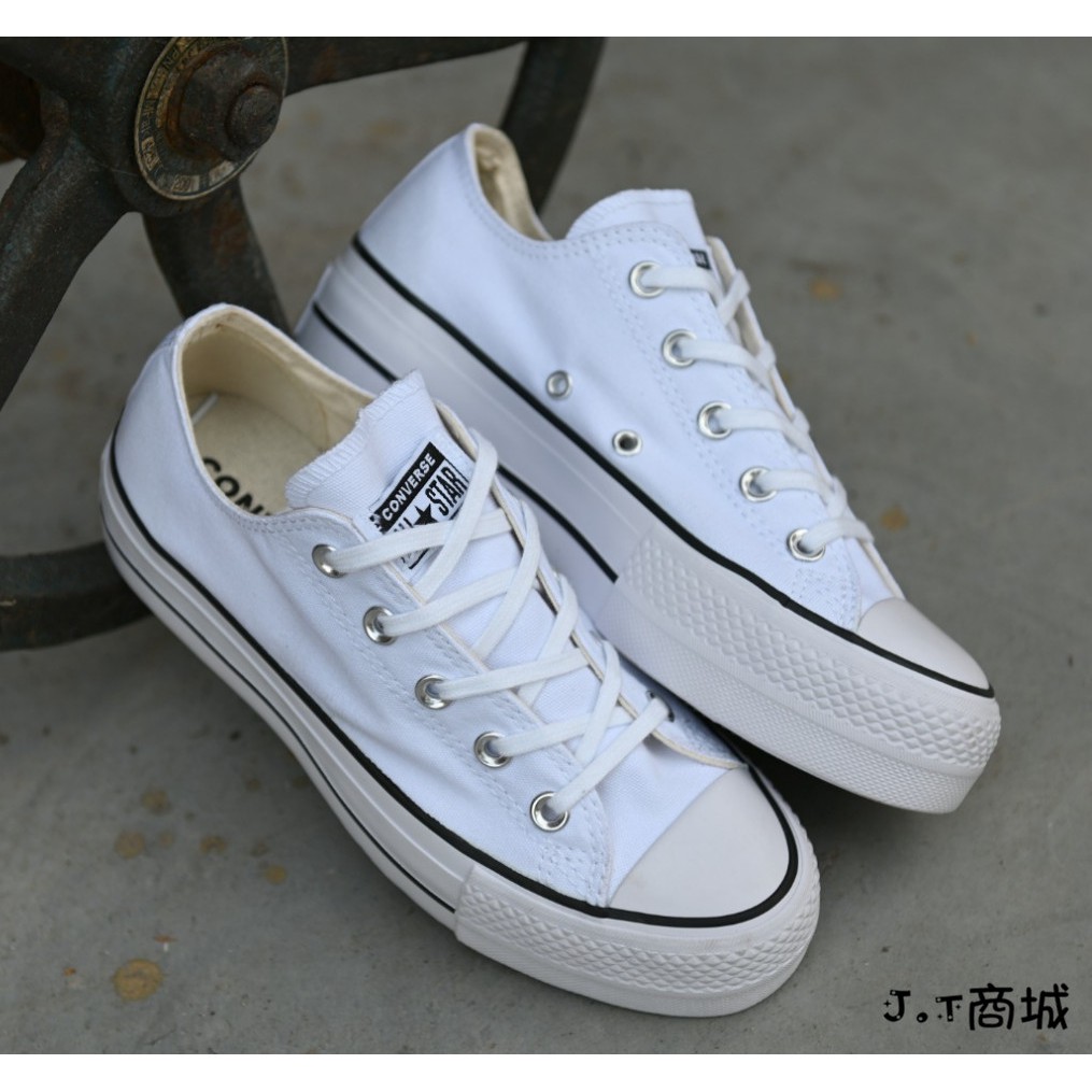 ✨促銷優惠✨Converse All Star 白色全白厚底增高560251C 帆布鞋低筒高 