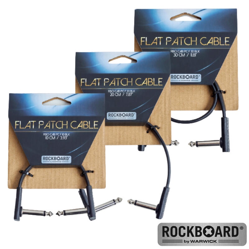 Rockboard Flat Patch Cable Black 扁頭 效果器短導線【又昇樂器.音響】